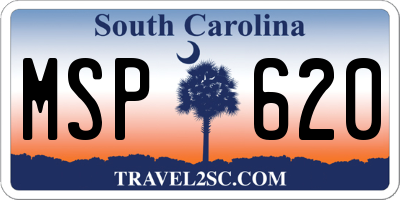 SC license plate MSP620