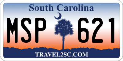 SC license plate MSP621