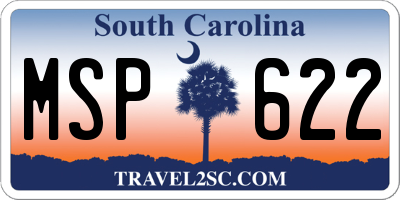 SC license plate MSP622