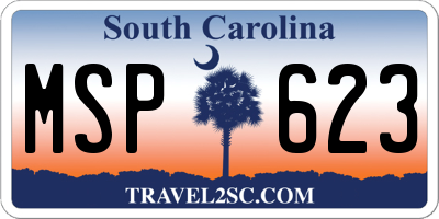 SC license plate MSP623