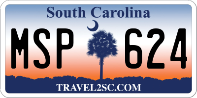 SC license plate MSP624