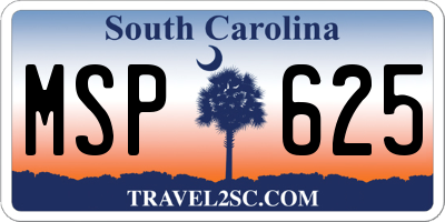 SC license plate MSP625