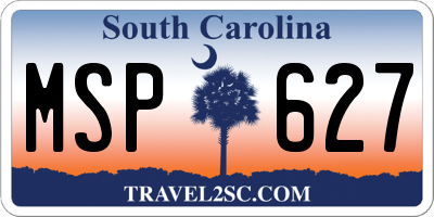 SC license plate MSP627