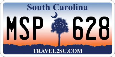 SC license plate MSP628