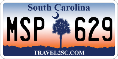 SC license plate MSP629