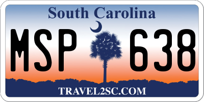 SC license plate MSP638