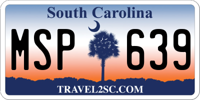 SC license plate MSP639