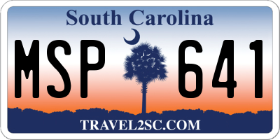 SC license plate MSP641