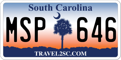 SC license plate MSP646