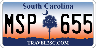 SC license plate MSP655