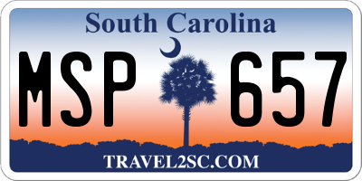 SC license plate MSP657
