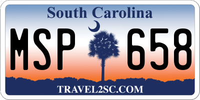 SC license plate MSP658
