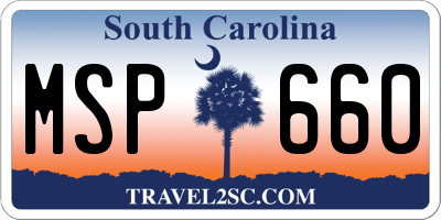 SC license plate MSP660