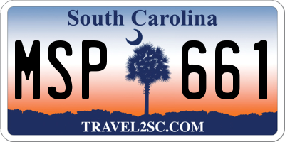 SC license plate MSP661