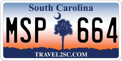 SC license plate MSP664