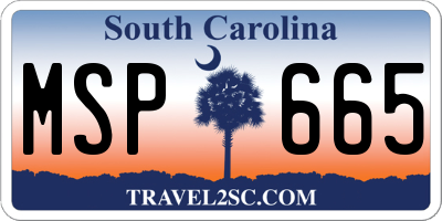 SC license plate MSP665
