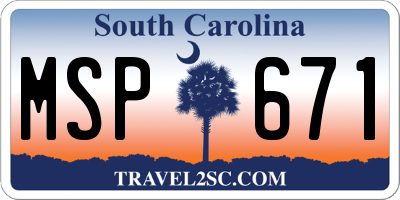 SC license plate MSP671