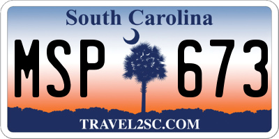 SC license plate MSP673