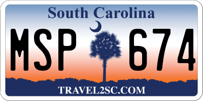 SC license plate MSP674