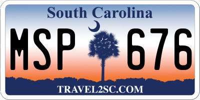 SC license plate MSP676