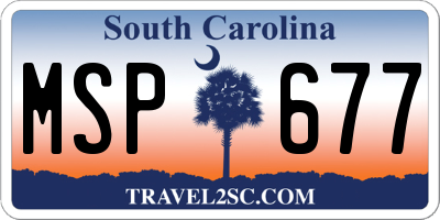 SC license plate MSP677