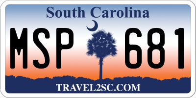 SC license plate MSP681