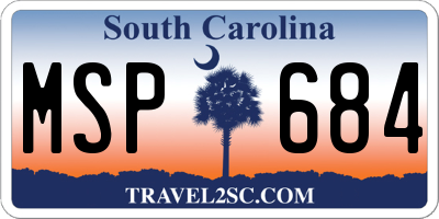 SC license plate MSP684