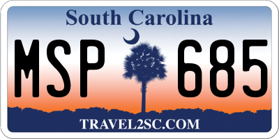 SC license plate MSP685