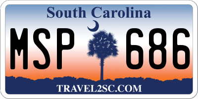 SC license plate MSP686