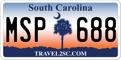 SC license plate MSP688