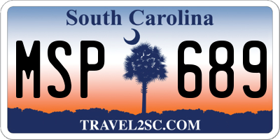 SC license plate MSP689