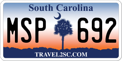 SC license plate MSP692