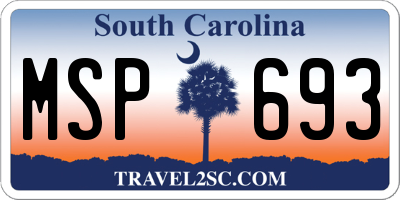 SC license plate MSP693