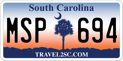 SC license plate MSP694