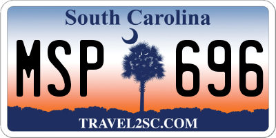 SC license plate MSP696