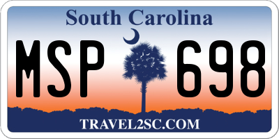 SC license plate MSP698