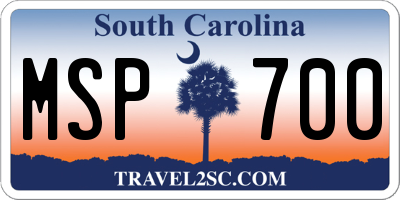 SC license plate MSP700