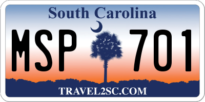 SC license plate MSP701