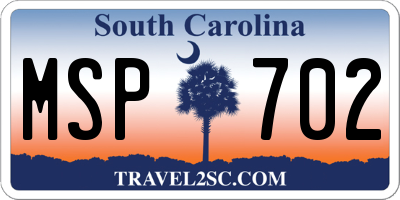 SC license plate MSP702