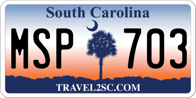 SC license plate MSP703