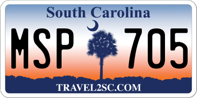 SC license plate MSP705