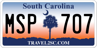 SC license plate MSP707