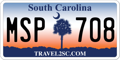 SC license plate MSP708