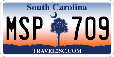 SC license plate MSP709