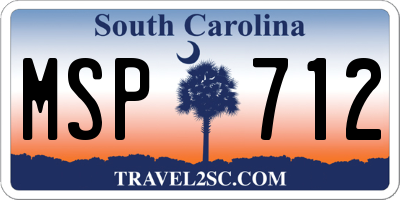 SC license plate MSP712