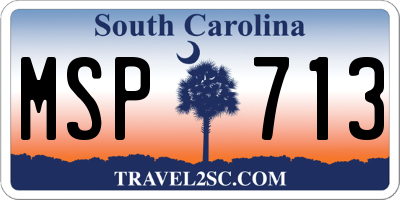 SC license plate MSP713