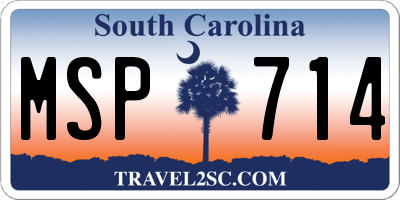 SC license plate MSP714