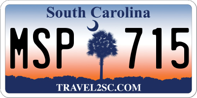 SC license plate MSP715