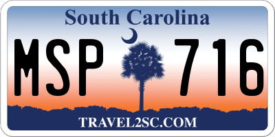 SC license plate MSP716