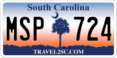 SC license plate MSP724